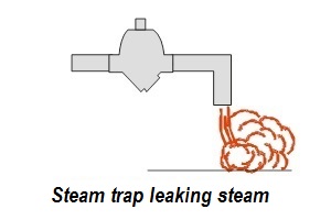 Steam trap leaking